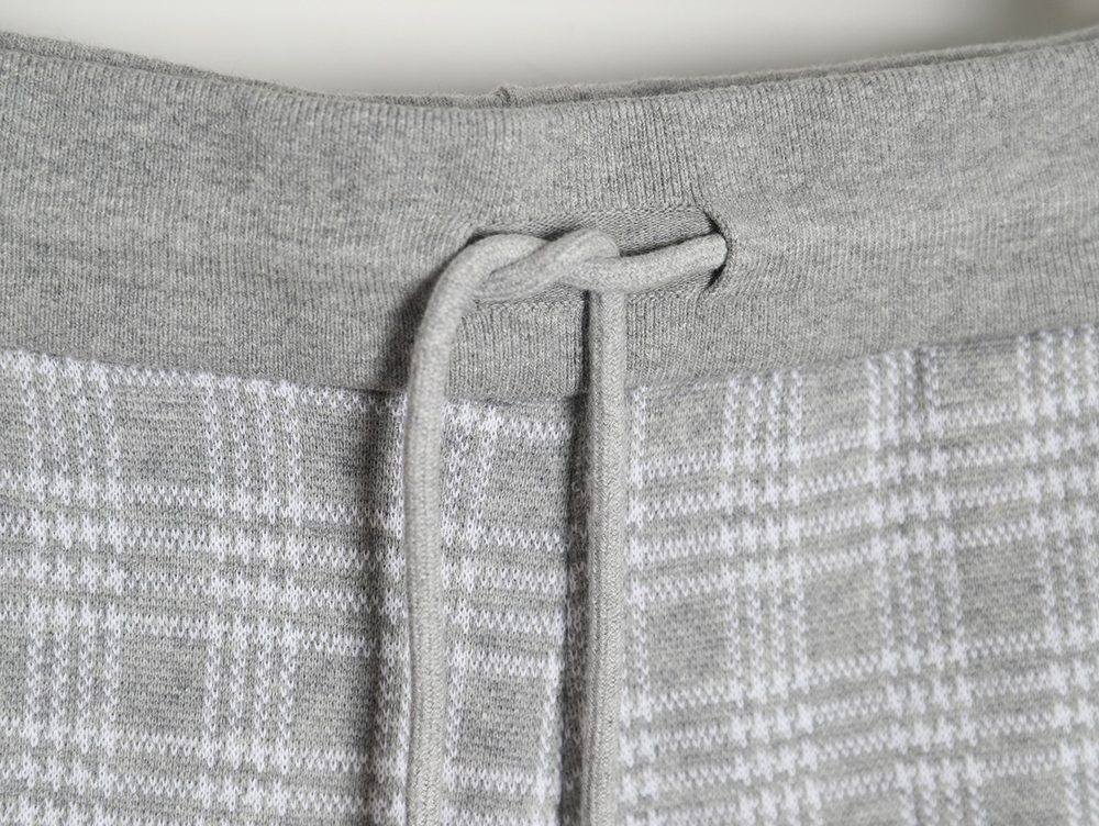 Thom Browne houndstooth jacquard striped shorts