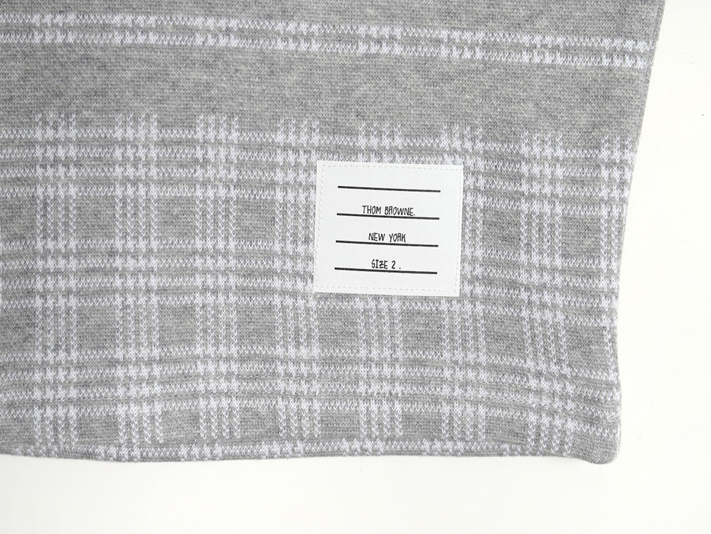 Thom Browne houndstooth jacquard striped shorts