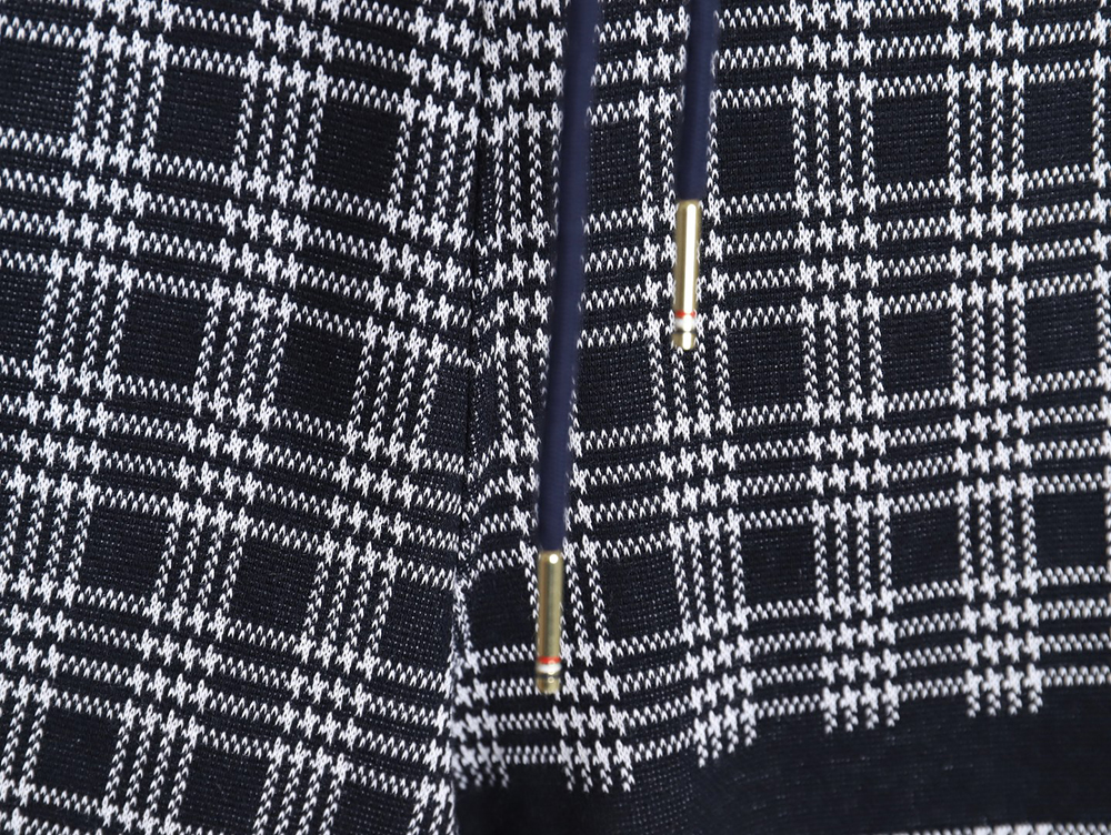 Thom Browne houndstooth jacquard striped shorts TSK1