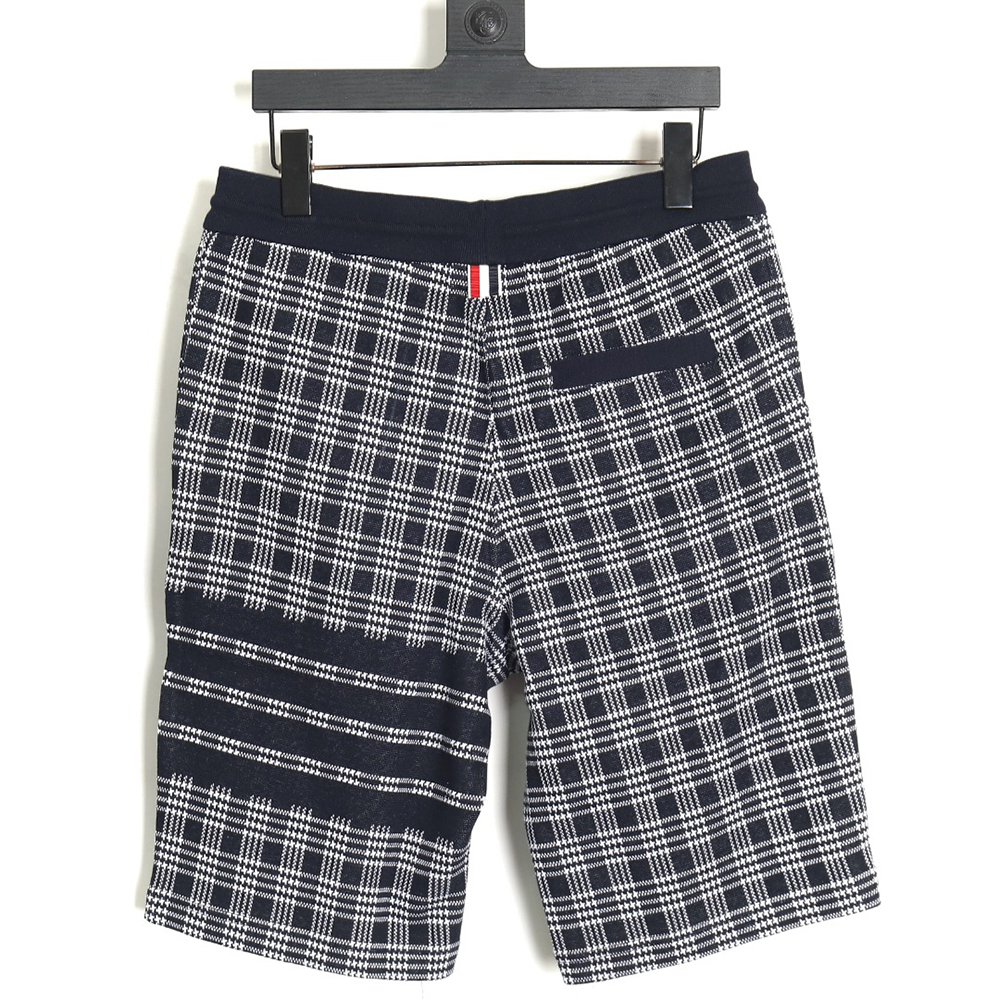 Thom Browne houndstooth jacquard striped shorts TSK1