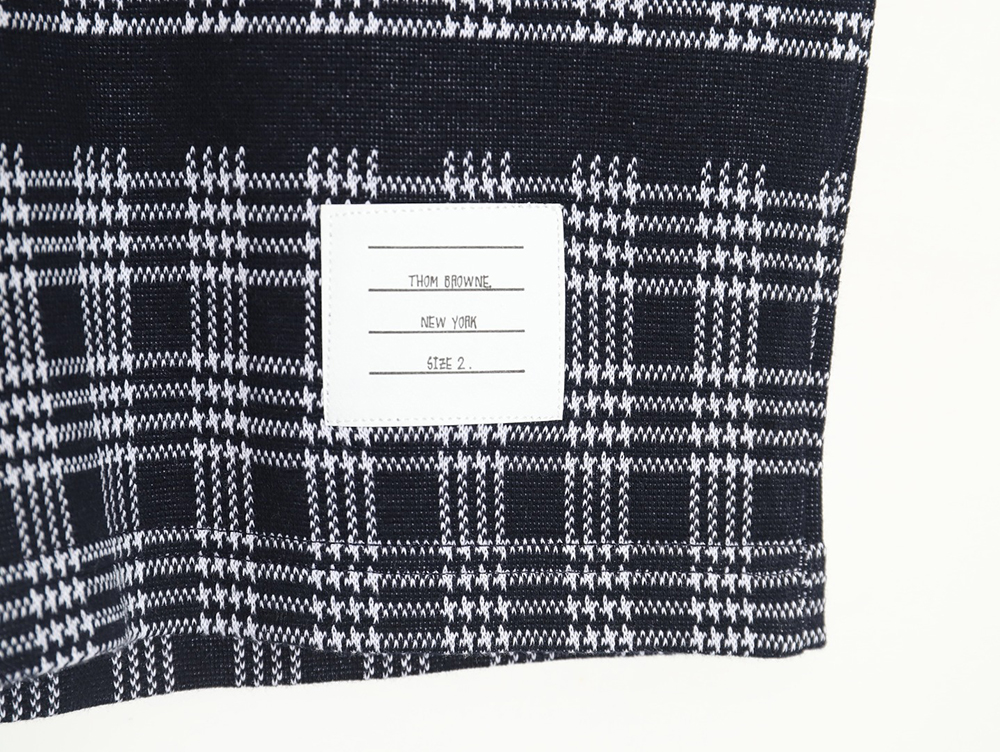 Thom Browne houndstooth jacquard striped shorts TSK1