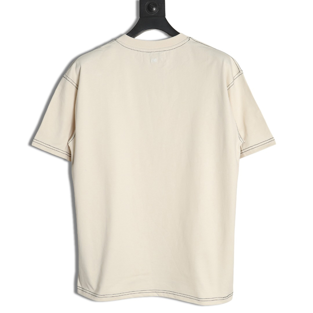 Ami chest embroidered logo short sleeve T-shirt
