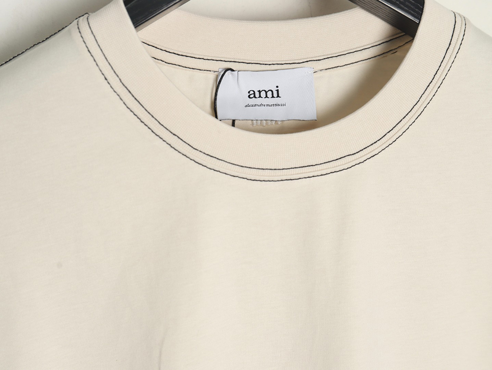 Ami chest embroidered logo short sleeve T-shirt
