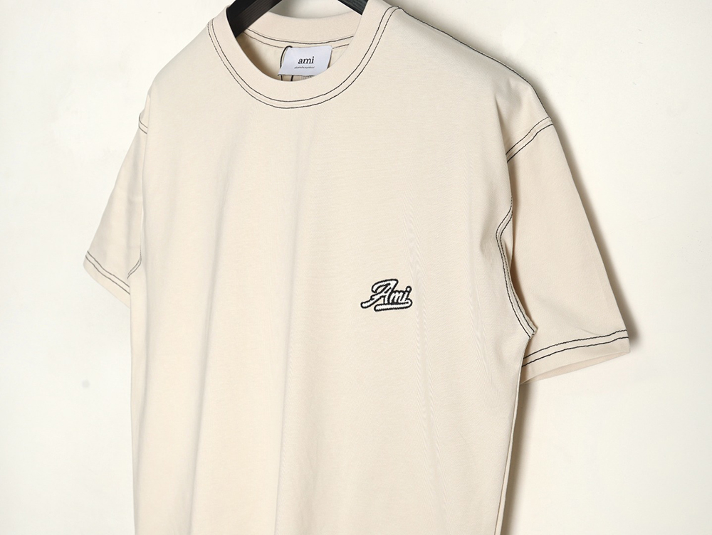 Ami chest embroidered logo short sleeve T-shirt