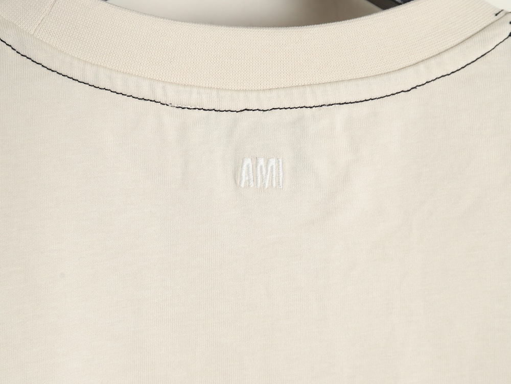 Ami chest embroidered logo short sleeve T-shirt