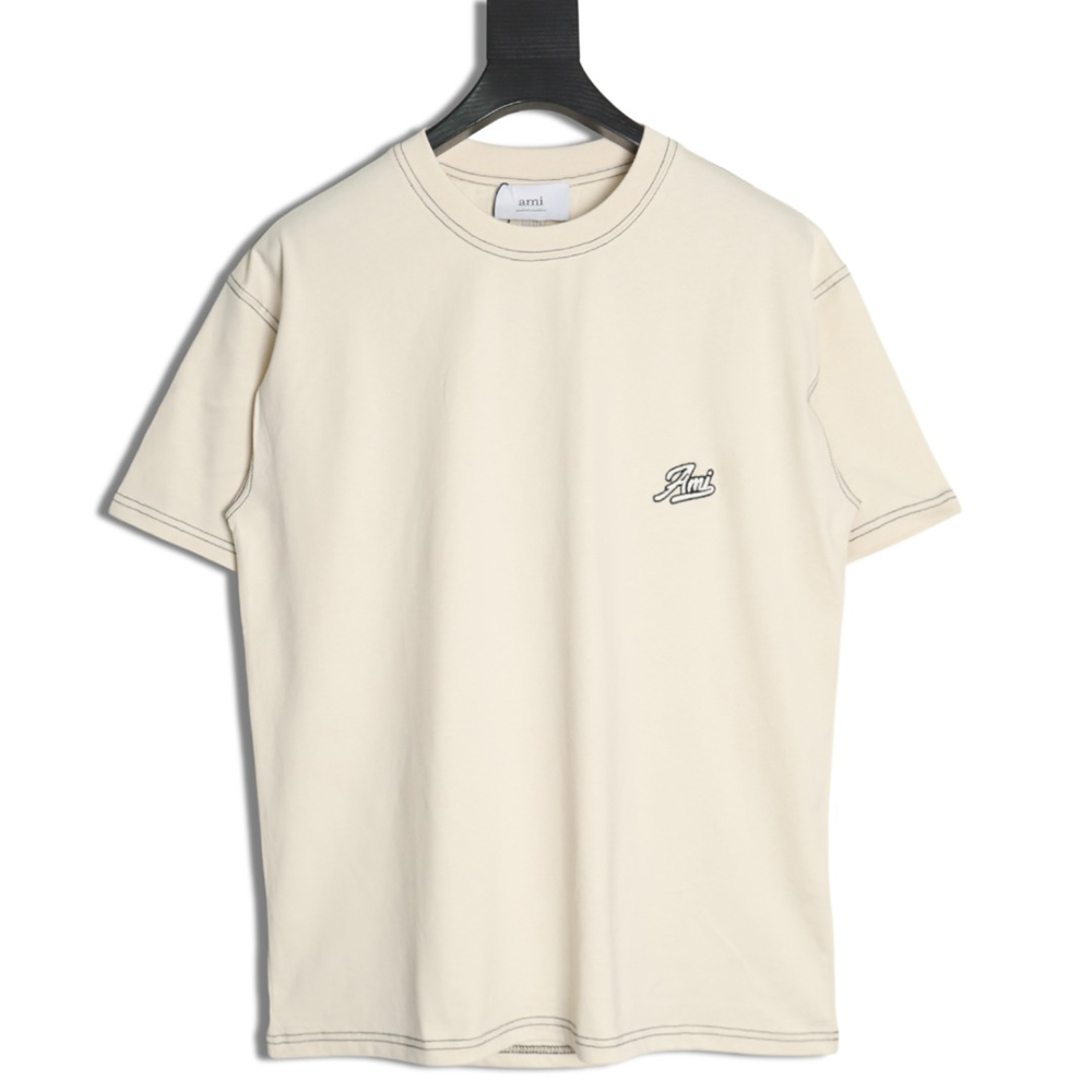Ami chest embroidered logo short sleeve T-shirt