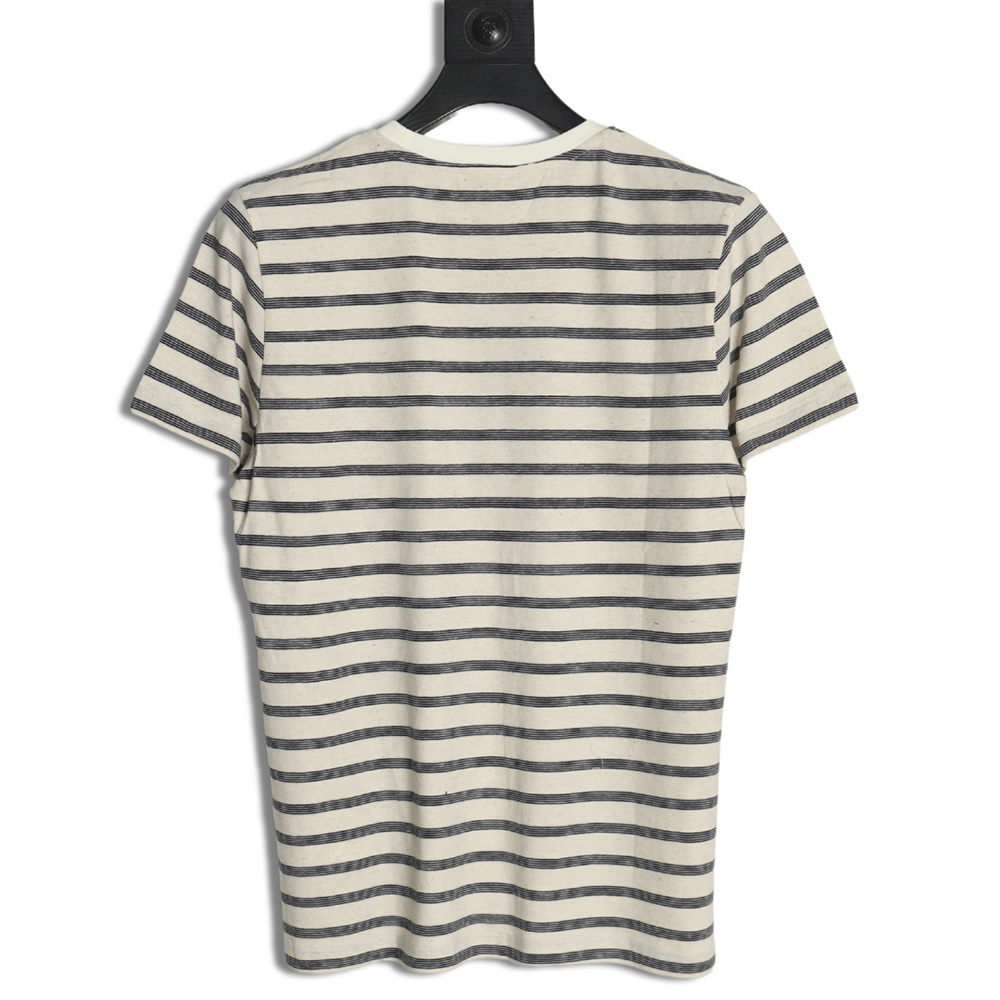 Sa**t Lau*nt black and white striped short-sleeved t-shirt