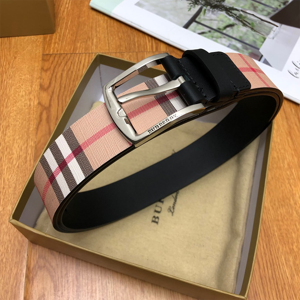 B**rry pin buckle vintage check belts 28ac00
