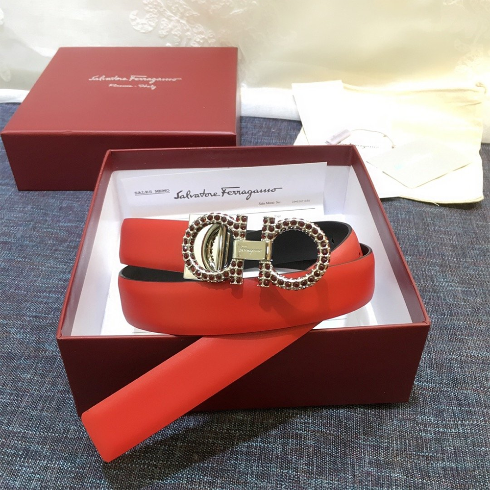 Ferragamo Embellished Gancini Belts G08235