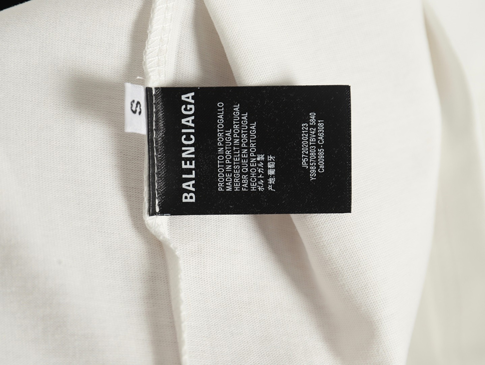 Ba*len*cia*ga destroyed letters short sleeve t-shirt