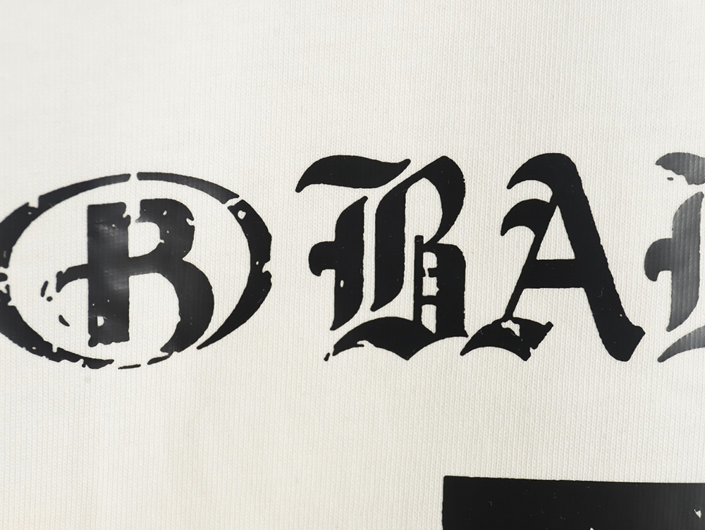 Ba*len*cia*ga destroyed letters short sleeve t-shirt