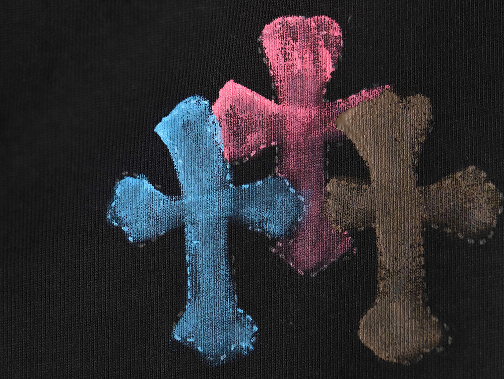 Ch**me He**ts painted cross short sleeve t-shirt