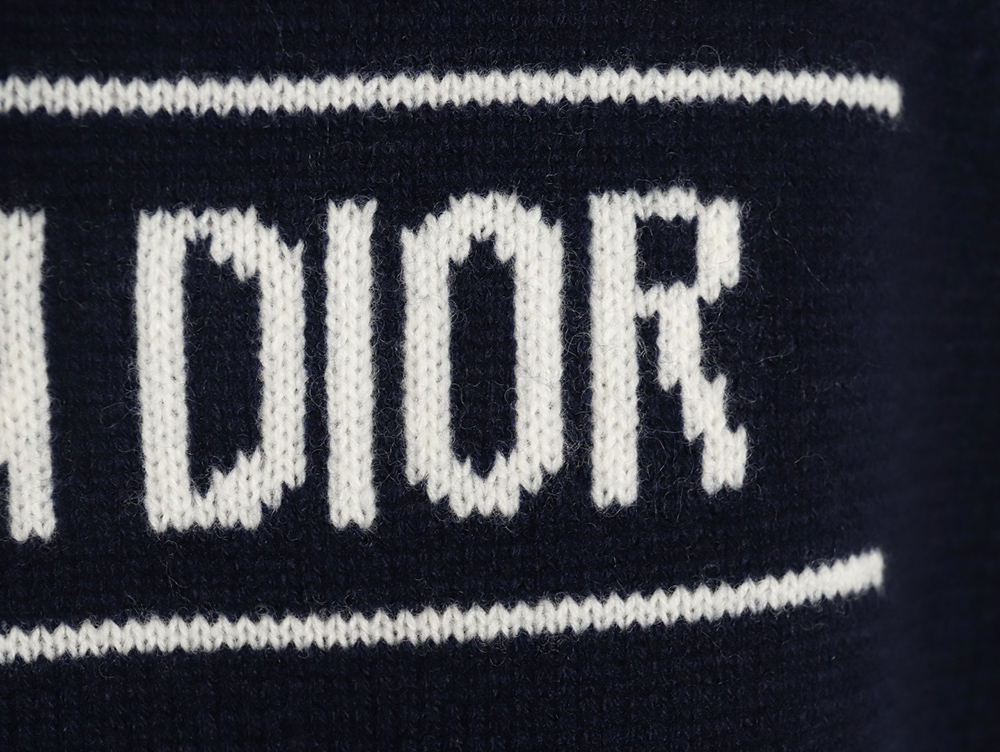 D*or letter knitted sweater short sleeves