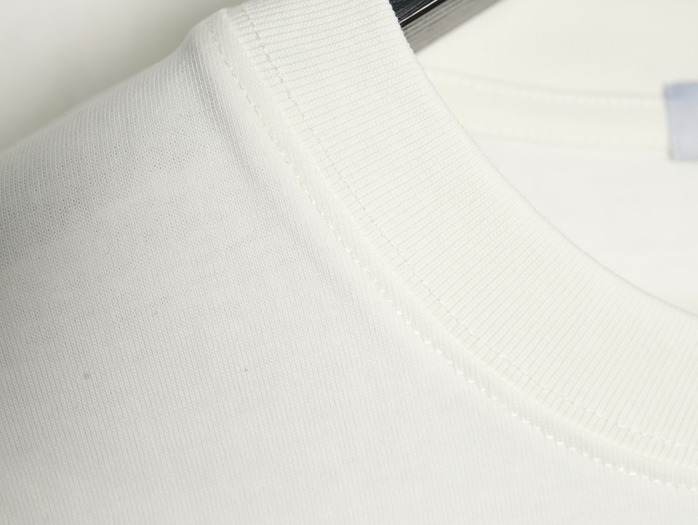 L0ew* fluorescent yellow label short-sleeved t-shirt