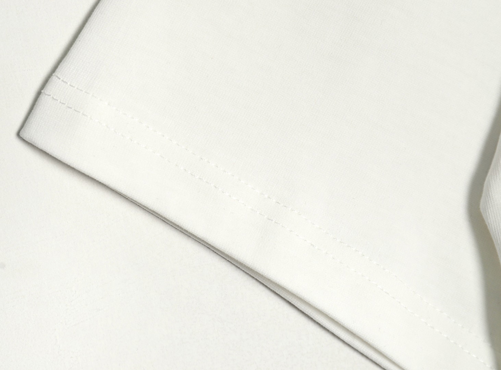 L0ew* fluorescent yellow label short-sleeved t-shirt