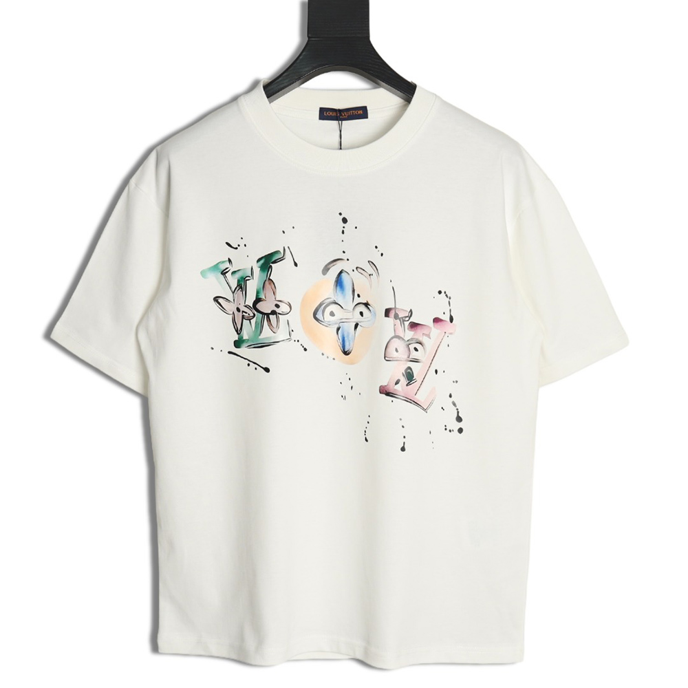 l0*is V*t0n chest cartoon short sleeve t-shirt
