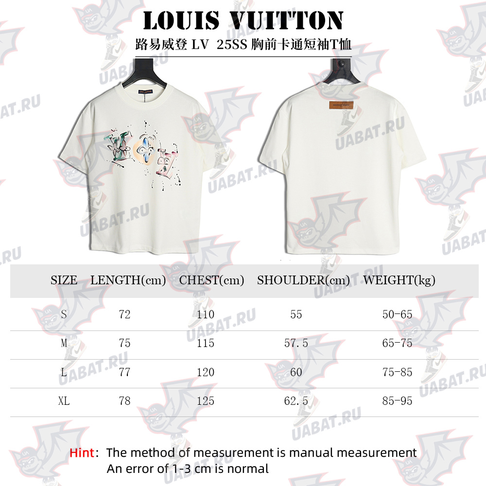 l0*is V*t0n chest cartoon short sleeve t-shirt