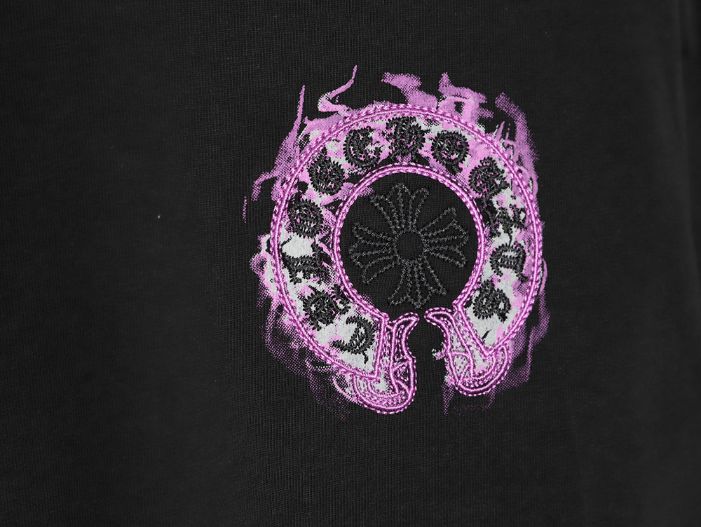 Ch**me He**ts purple horseshoe short sleeve t-shirt