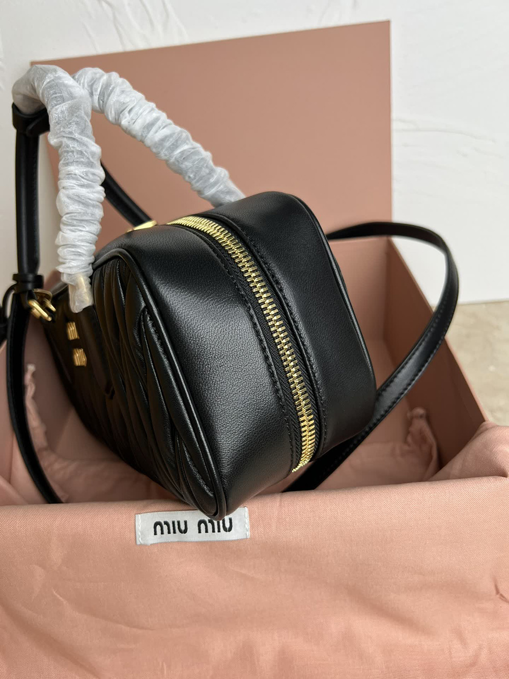 Miu Miu Arcadie matelassé nappa leather bags 5BB148 27*12*9cm