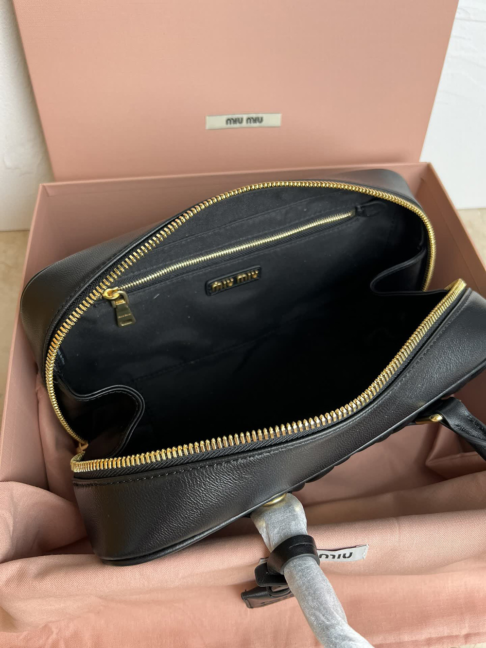 Miu Miu Arcadie matelassé nappa leather bags 5BB148 27*12*9cm