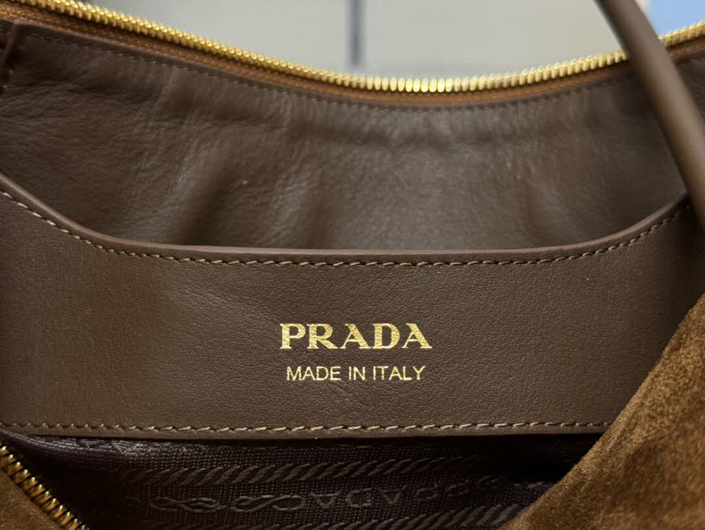 Pra*a suede shoulder bags 1ba444 10.5*28*16cm