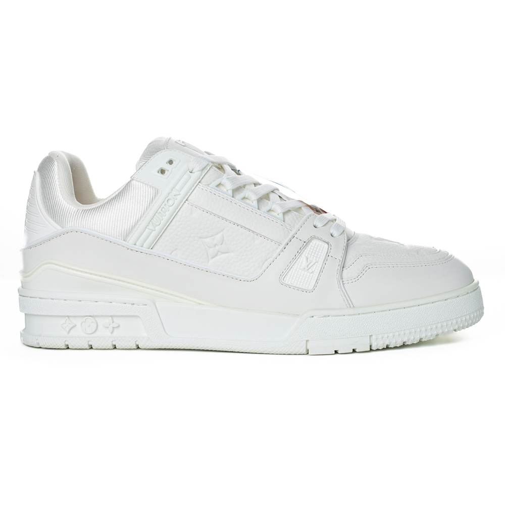 l0*is V*t0n trainer monogram  sneaker white