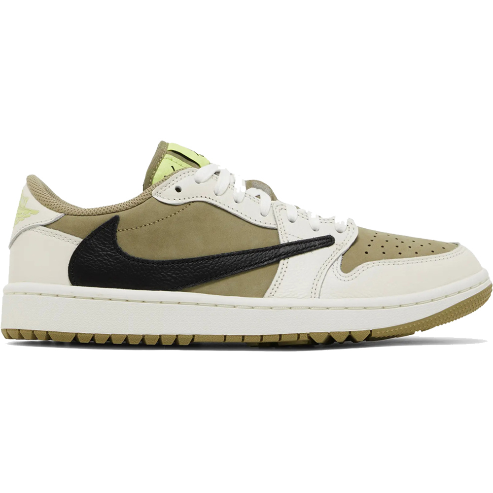 Little Kids'' Travis Scott x Air Jordan 1 Low Golf ''Neutral Olive''