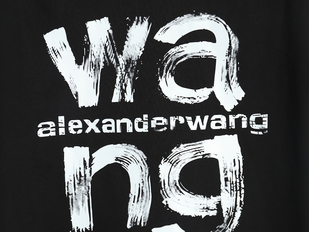 Alexander Wang Painted Lettering Short Sleeve T-Shirt TSK1