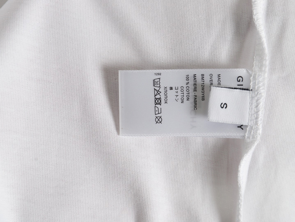 Givenchy four-square letter 3D printed short-sleeved T-shirt