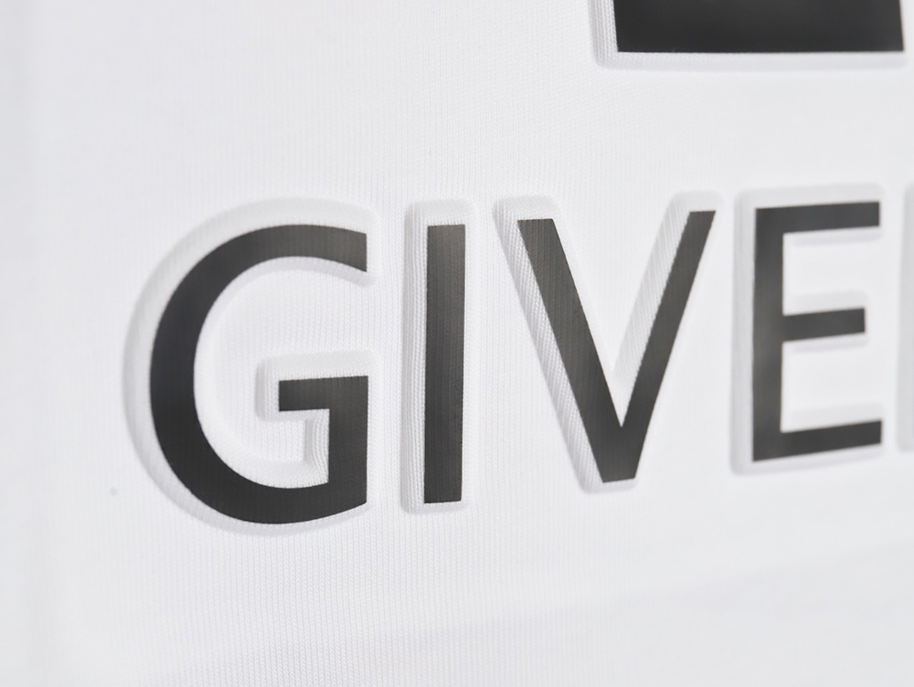 Givenchy four-square letter 3D printed short-sleeved T-shirt