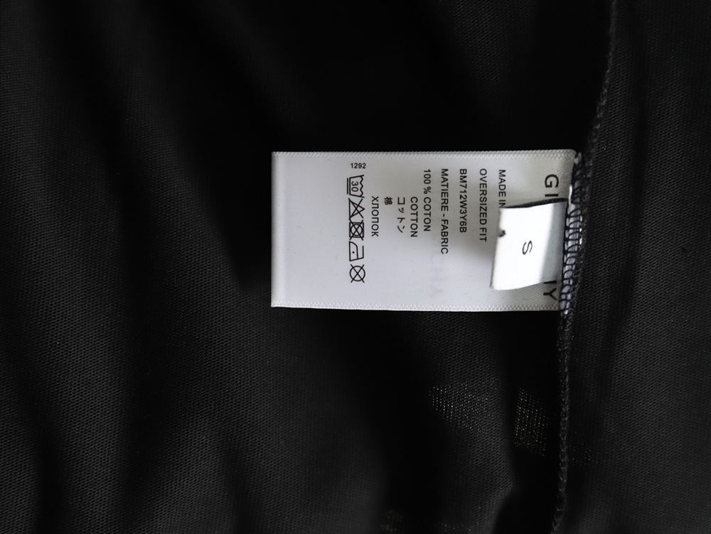 Givenchy four-square letter 3D printed short-sleeved T-shirt TSK1