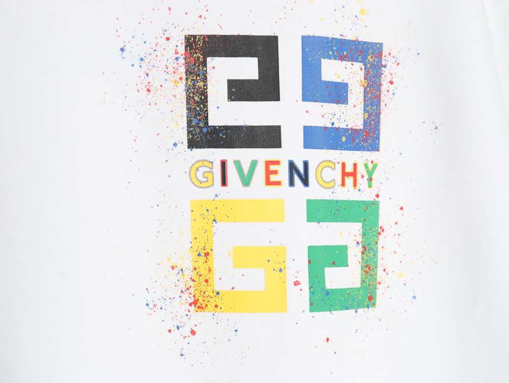 Givenchy colorful ink print short sleeve T-shirt