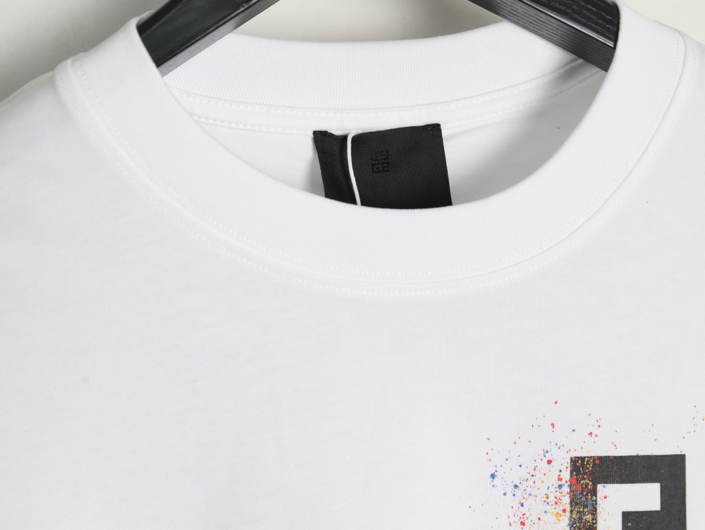 Givenchy colorful ink print short sleeve T-shirt