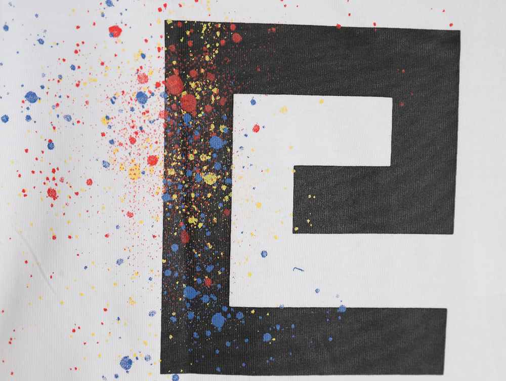 Givenchy colorful ink print short sleeve T-shirt