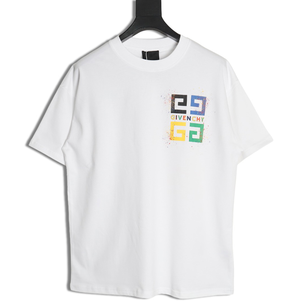 Givenchy colorful ink print short sleeve T-shirt
