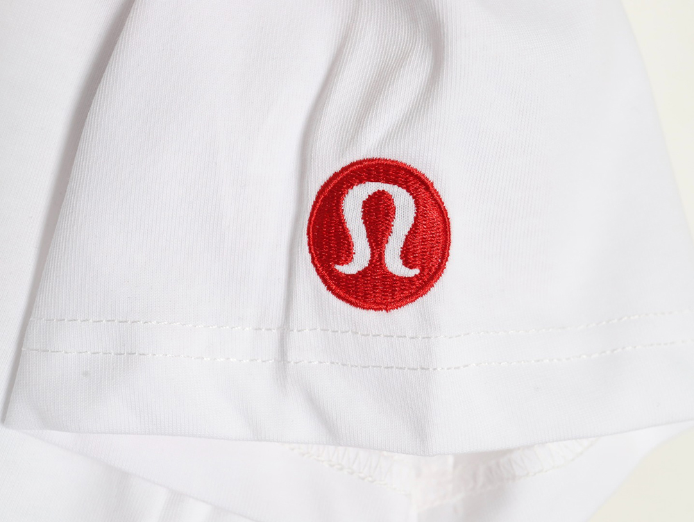 Lulu Lemon Lettering Logo Embroidered Short Sleeve