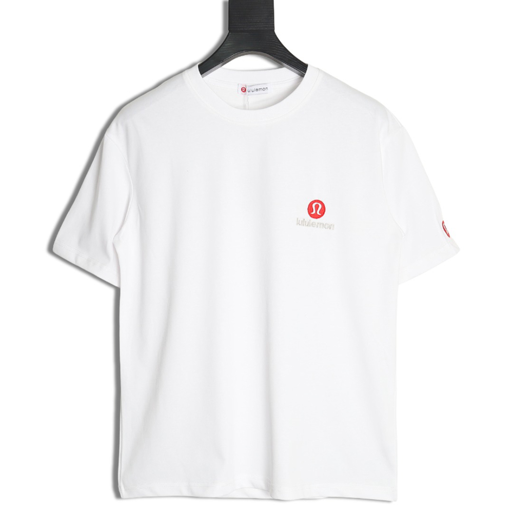 Lulu Lemon Lettering Logo Embroidered Short Sleeve