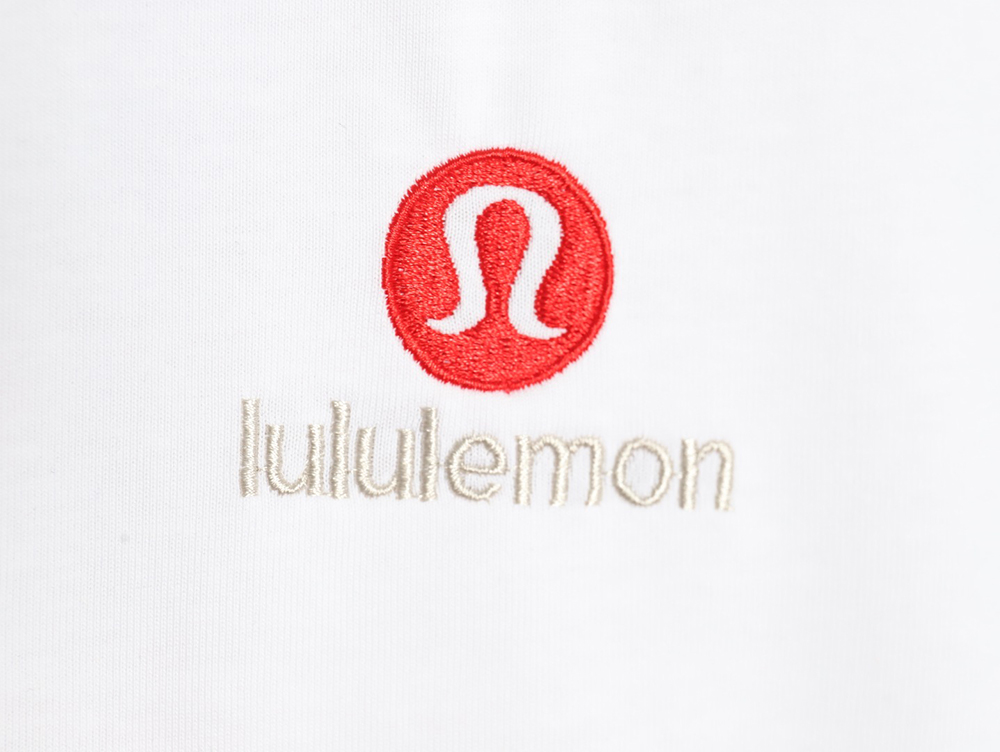 Lulu Lemon Lettering Logo Embroidered Short Sleeve