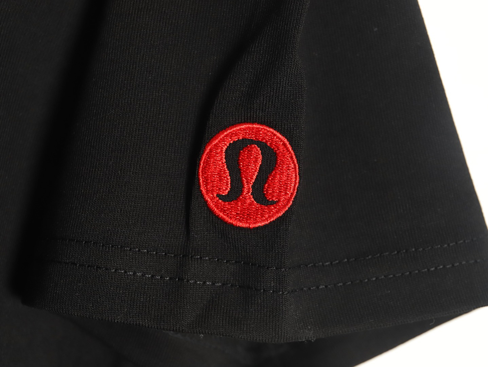 Lulu Lemon Lettering Logo Embroidered Short Sleeve TSK1