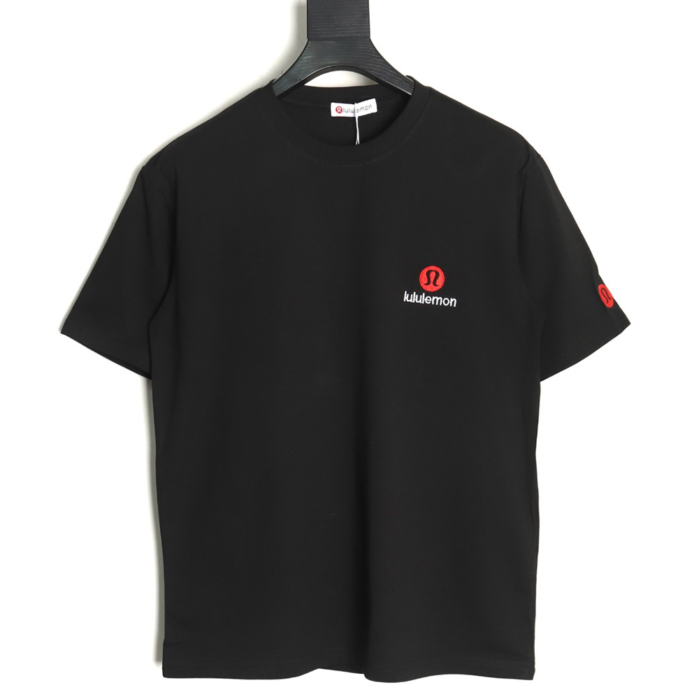 Lulu Lemon Lettering Logo Embroidered Short Sleeve TSK1