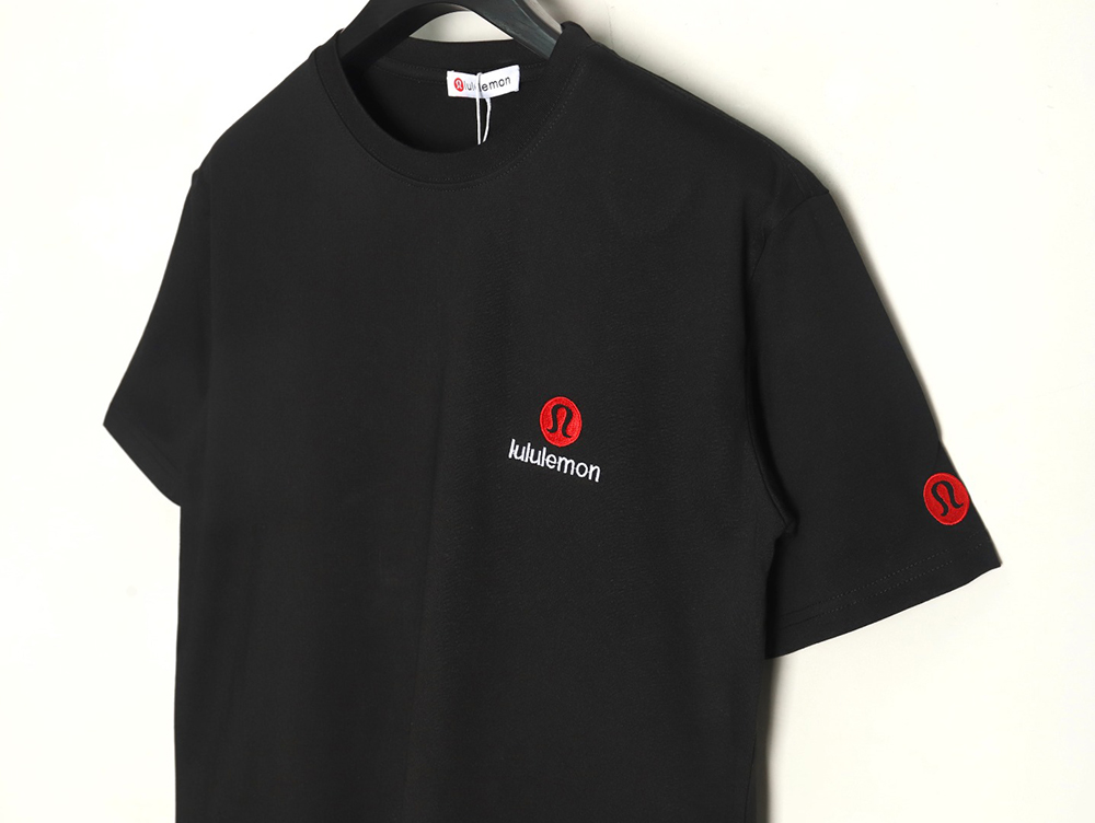 Lulu Lemon Lettering Logo Embroidered Short Sleeve TSK1