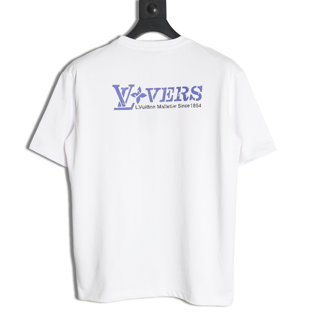 l0*is V*t0n world map art print rhinestone short sleeve t-shirt