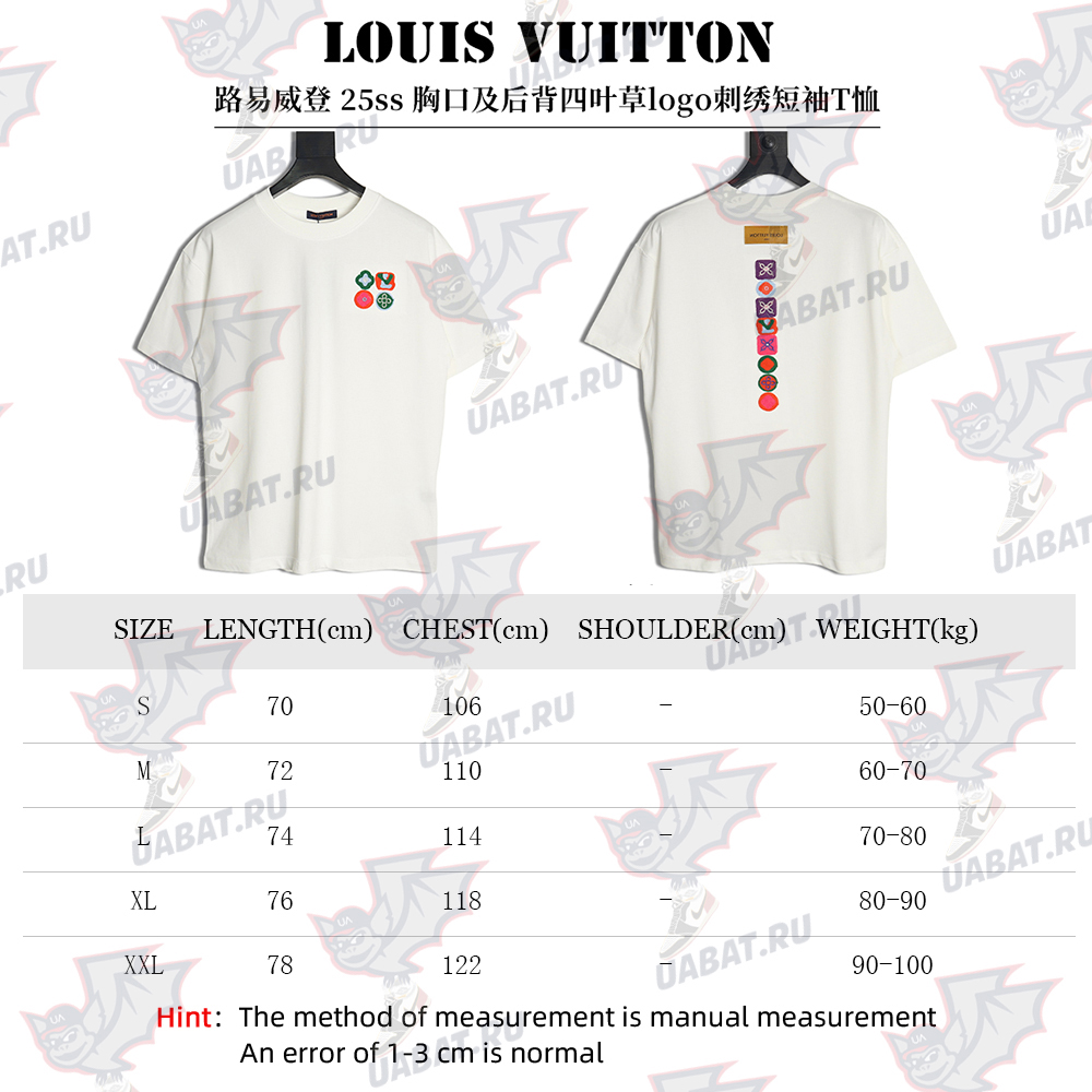 l0*is V*t0n four-leaf clover logo embroidered short-sleeved t-shirt