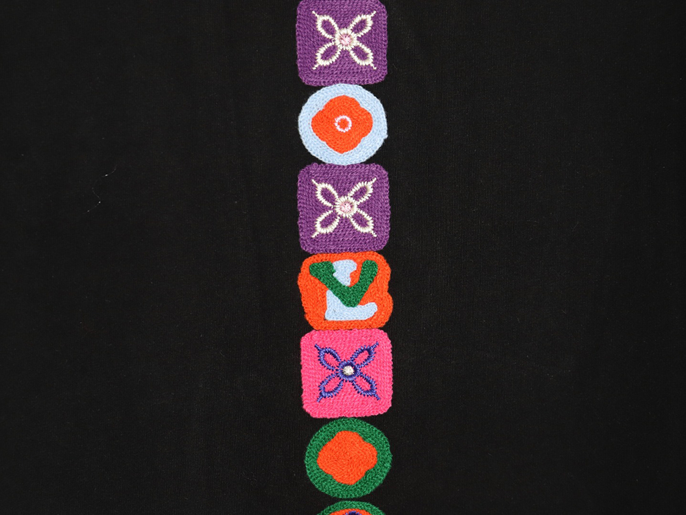 l0*is V*t0n four-leaf clover logo embroidered short-sleeved t-shirt tsk1