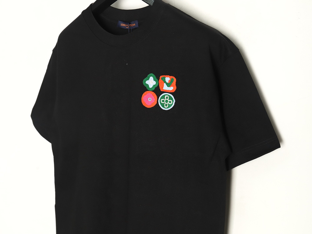 l0*is V*t0n four-leaf clover logo embroidered short-sleeved t-shirt tsk1