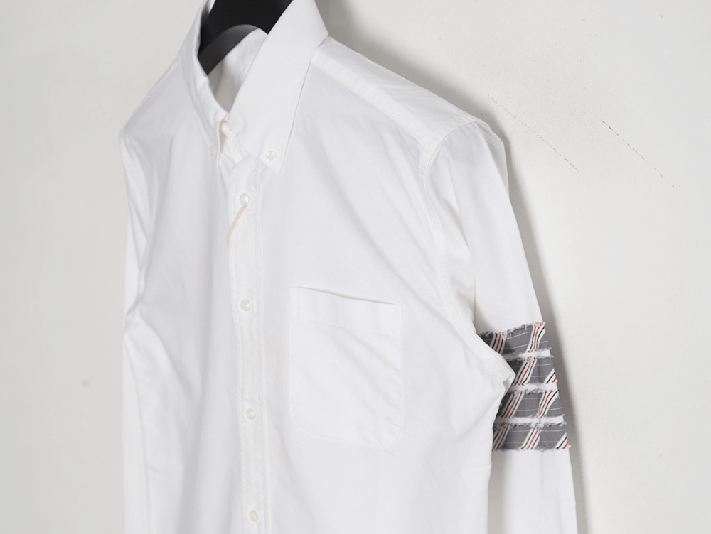 Thom Browne Oxford Classic Cuff Tricolor Long Sleeve Shirt