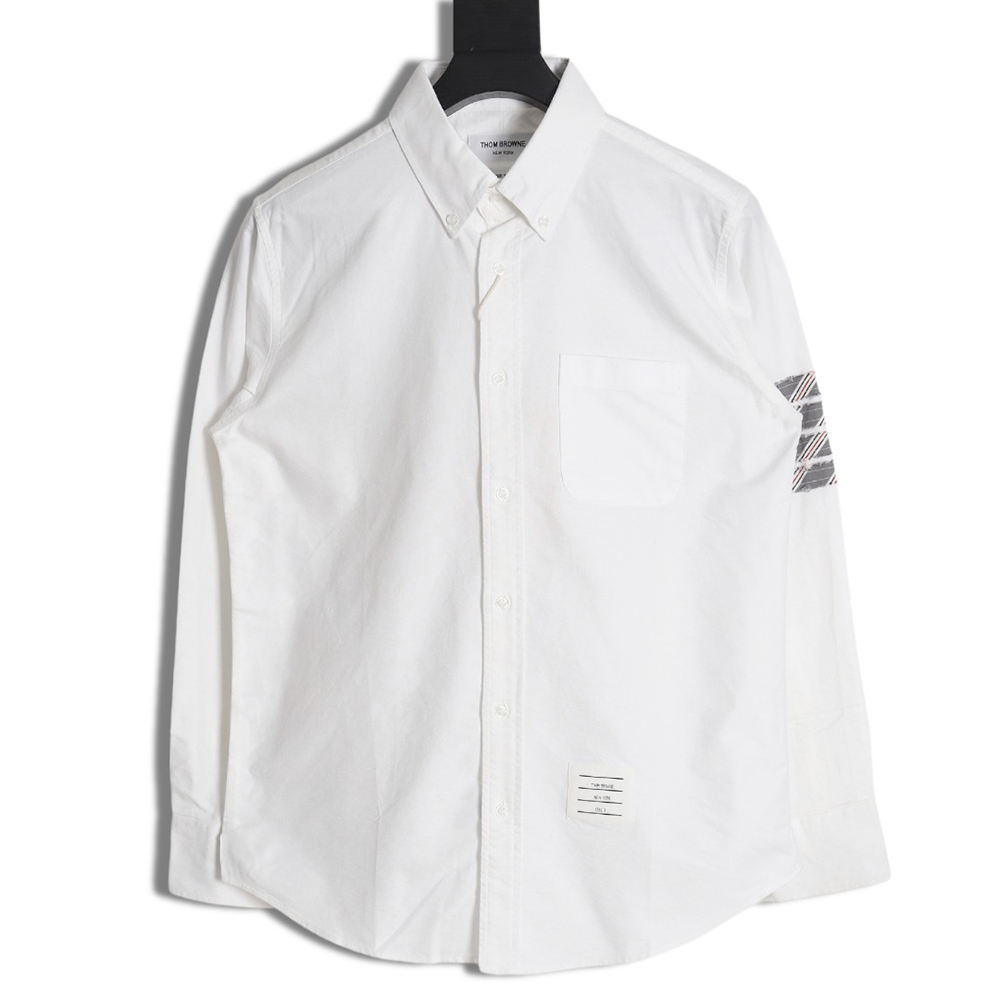 Thom Browne Oxford Classic Cuff Tricolor Long Sleeve Shirt