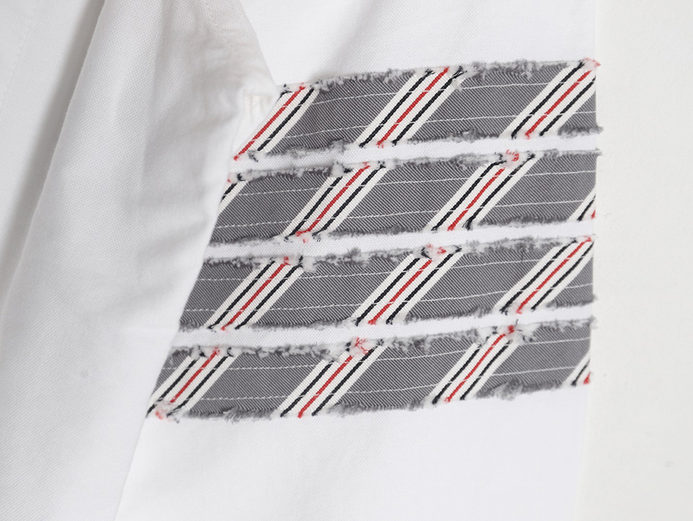Thom Browne Oxford Classic Cuff Tricolor Long Sleeve Shirt