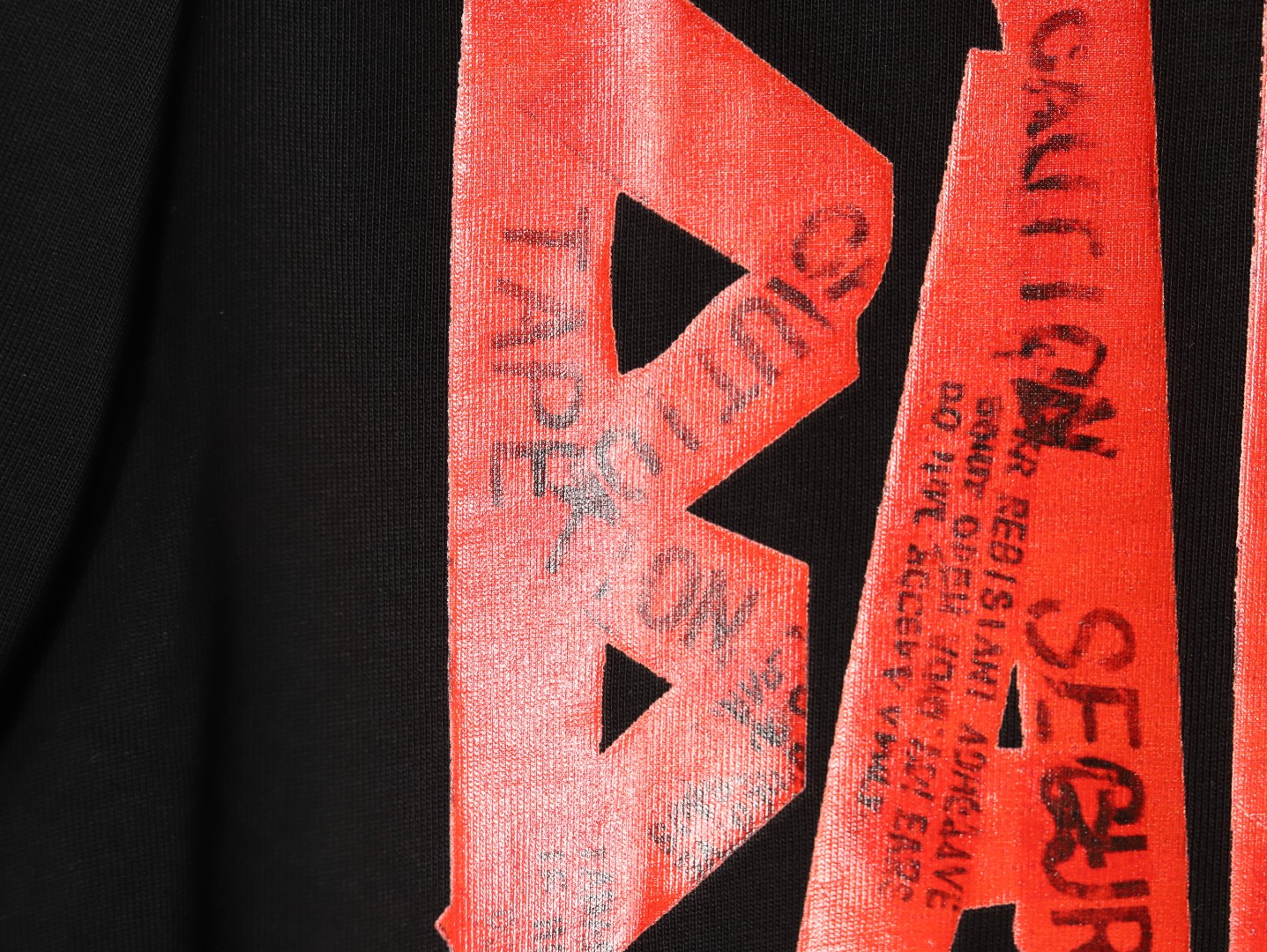 Ba*len*cia*ga tape print short sleeve t-shirt