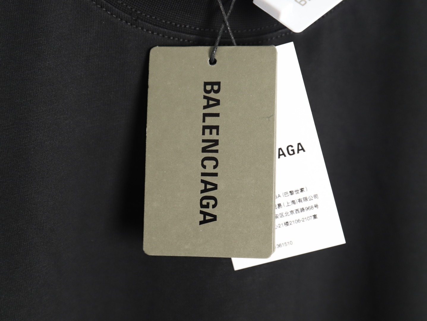 Ba*len*cia*ga tape print short sleeve t-shirt